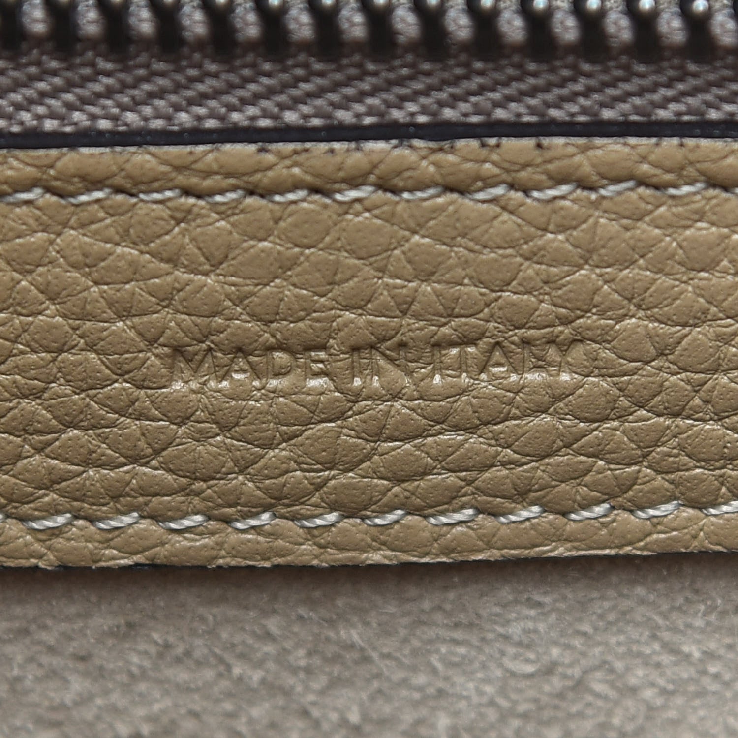 Celine Drummed Calfskin Micro Luggage Dune 7 of 10