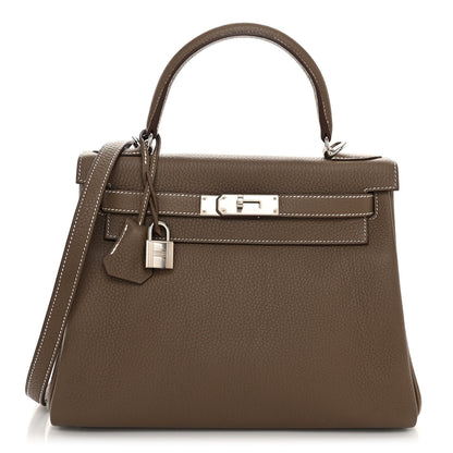 Hermes Togo Kelly Retourne 28 Etoupe 1 of 12