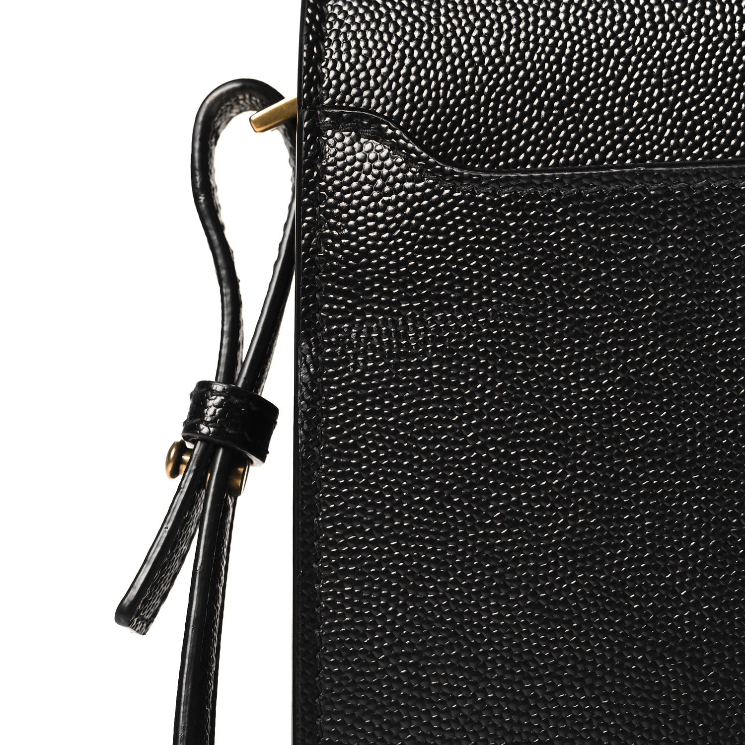Saint Laurent Grain de Poudre Mini Classic Monogram Cassandra Top Handle Black 10 of 11