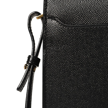 Saint Laurent Grain de Poudre Mini Classic Monogram Cassandra Top Handle Black 10 of 11