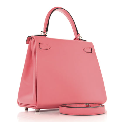 Hermes Swift Kelly Retourne 25 Rose Azalee 2 of 14