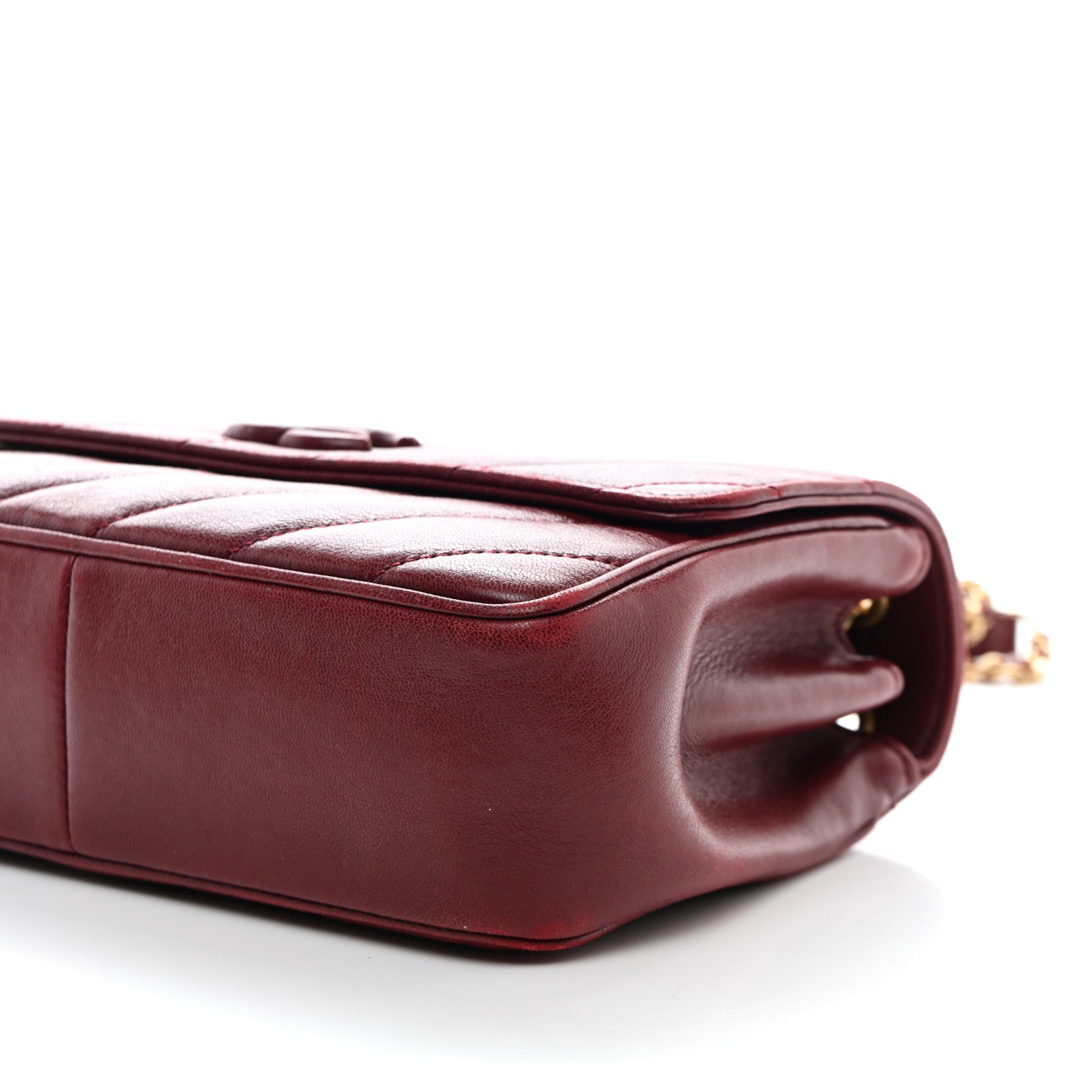 Chanel Lambskin Quilted Jumbo Coco Vintage Flap Burgundy 10 of 12