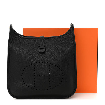 Hermes Taurillon Clemence Evelyne III PM Black 11 of 11