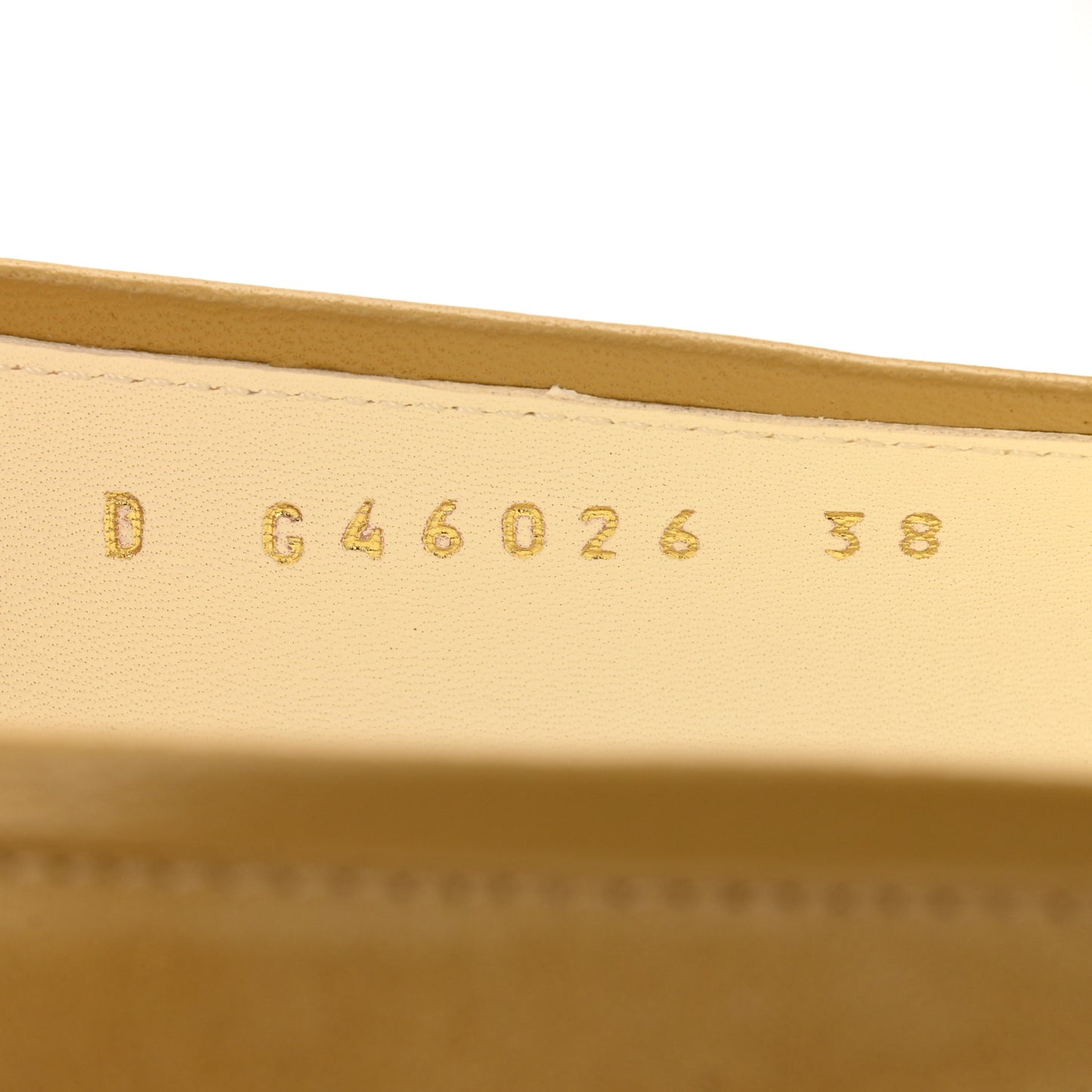 Suede Goatskin Cap Toe CC Ballerina Flats 38 Beige Black