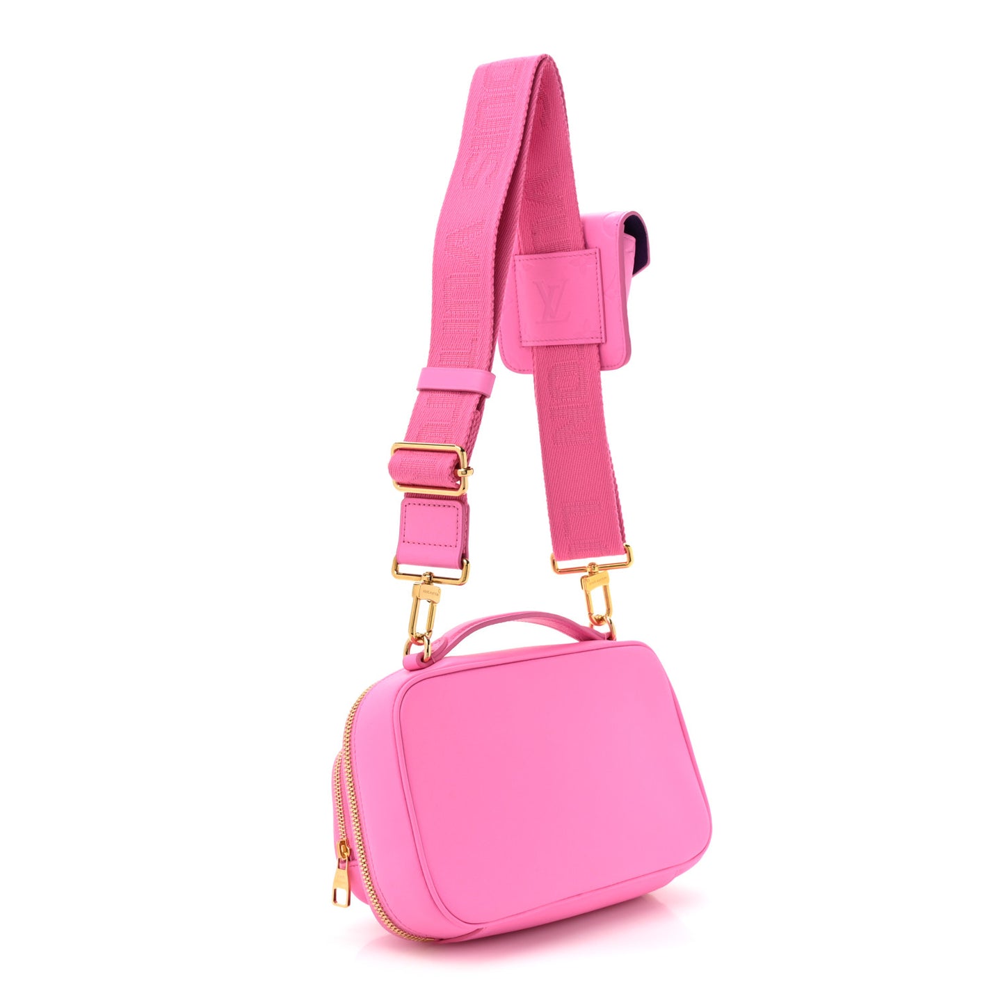 LOUIS VUITTON Calfskin Embossed Monogram Vuittamins Utility Crossbody Rose Violet