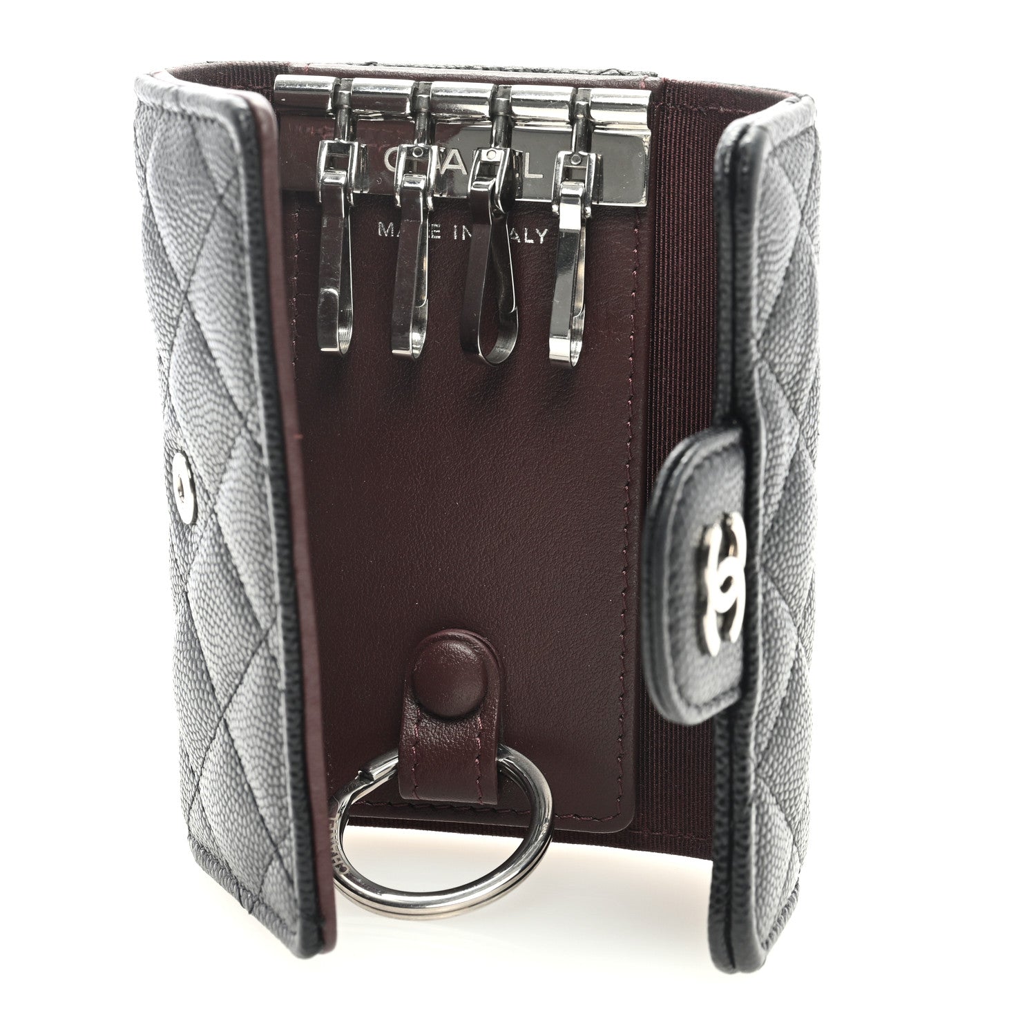 Chanel Caviar Quilted Classic 4 Key Holder Wallet Black 5 of 6