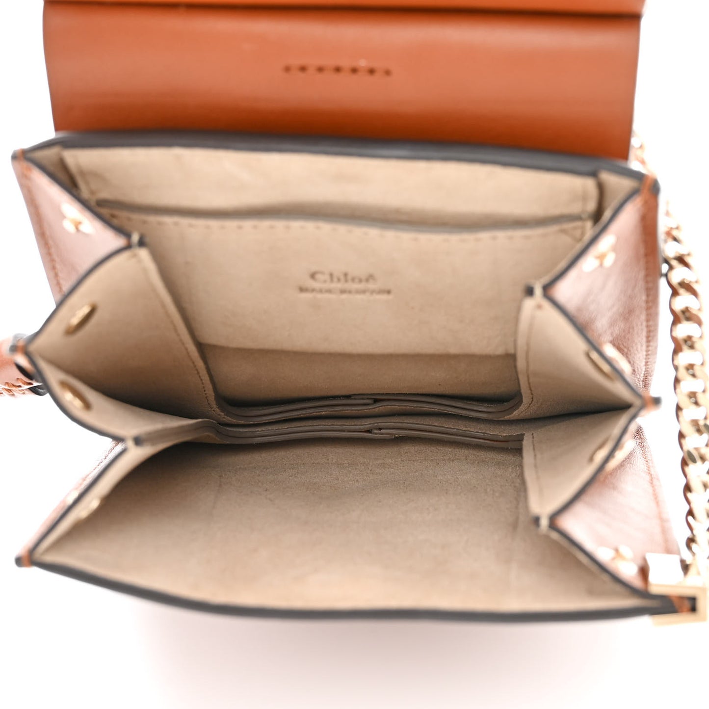 Suede Calfskin Mini Faye Bracelet Bag Tobacco