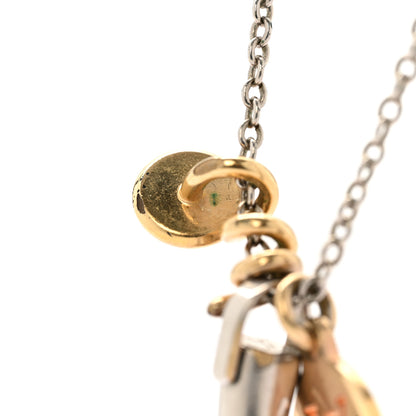 Louis Vuitton Metal Safari Charms Necklace Silver Gold 6 of 8
