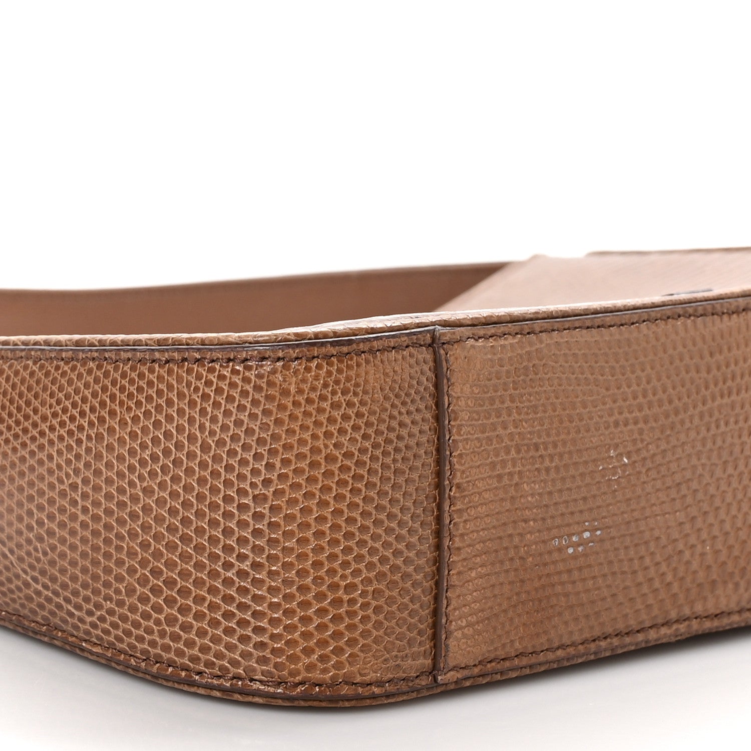 Saint Laurent Calfskin Lizard Embossed LE 5 A 7 Hobo Brown 8 of 11