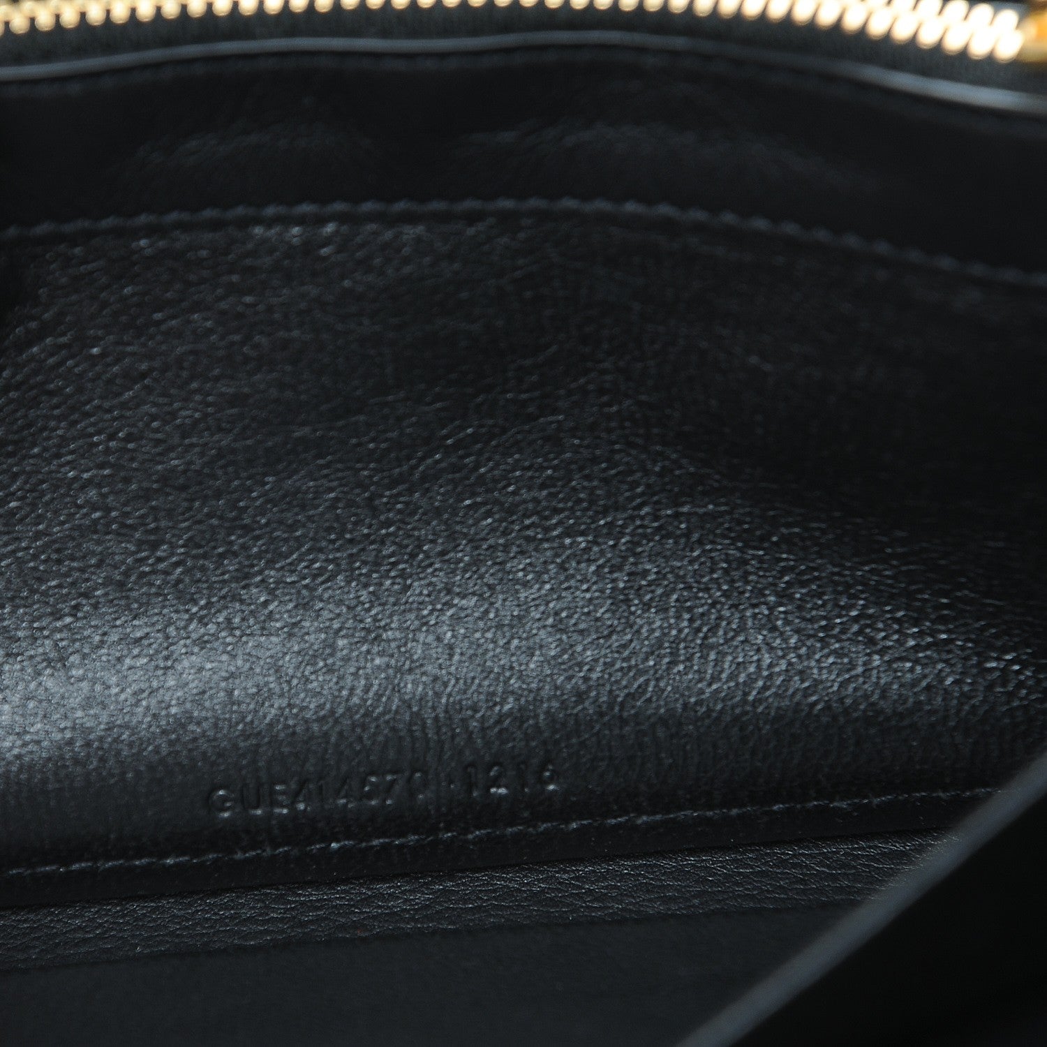Saint Laurent Calfskin Monogram Zip Around Wallet Black 7 of 7