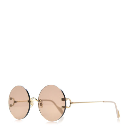 Cartier Rimless C-Decor Round Sunglasses Brown 1 of 8