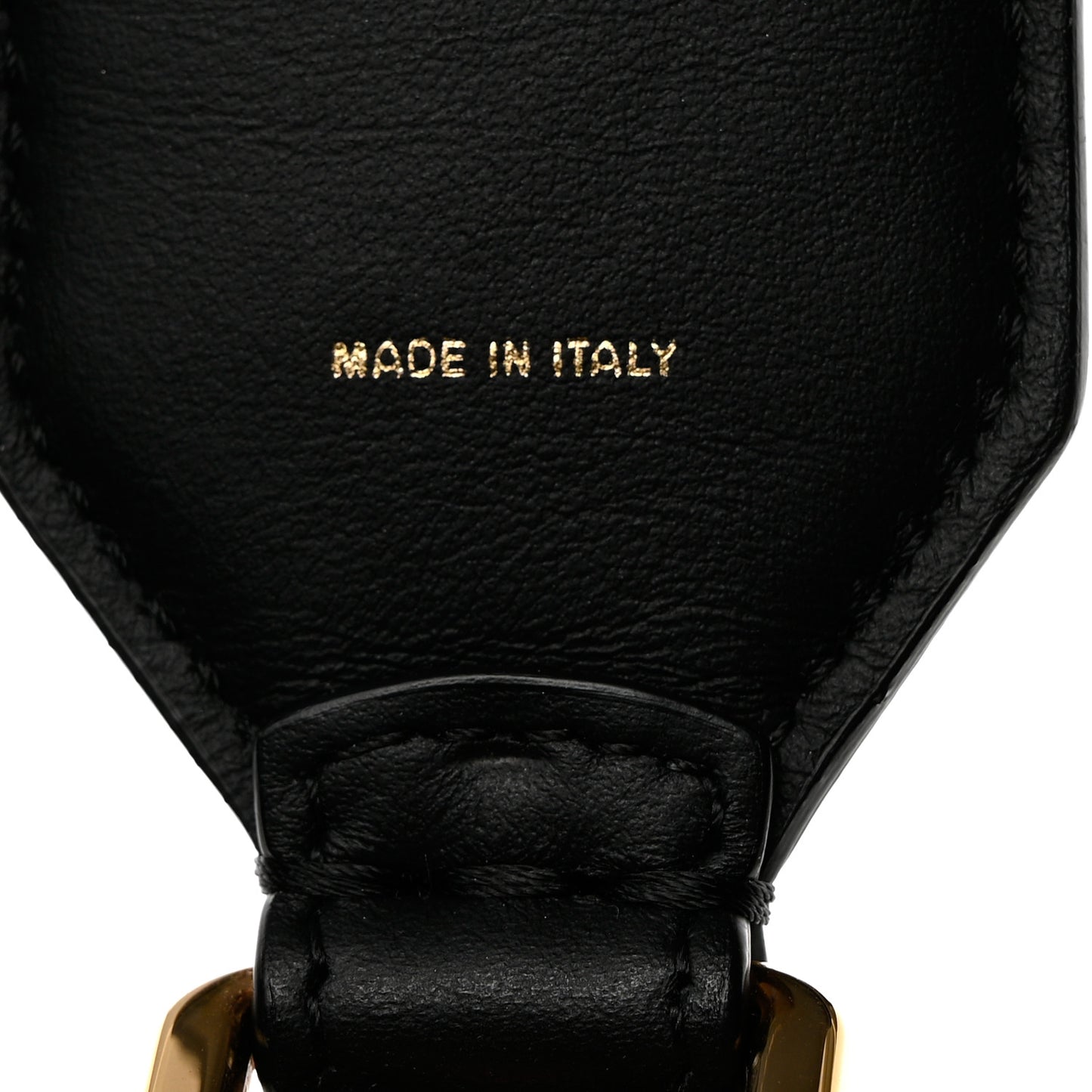 Calfskin F is Fendi FF Studded Strap Black