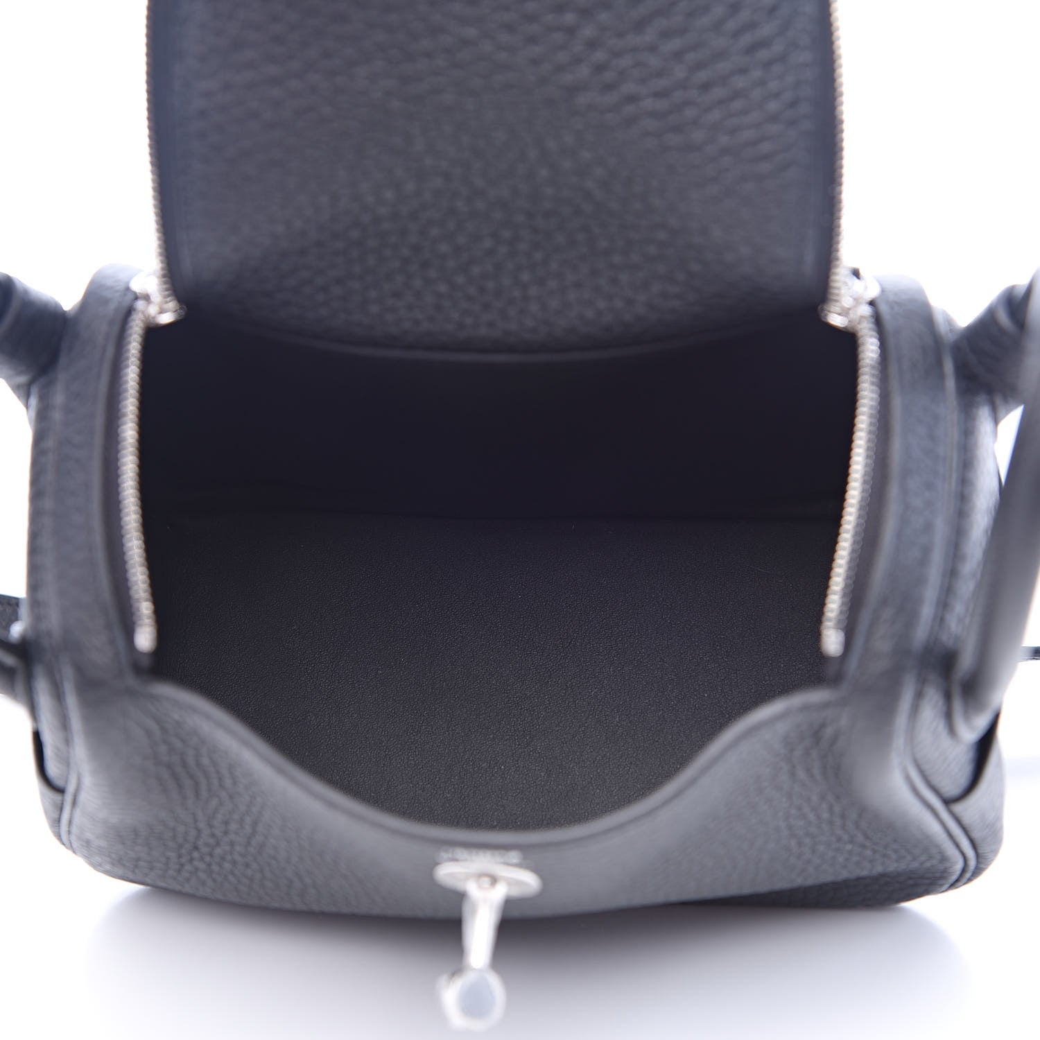 Hermes Taurillon Clemence Mini Lindy 20 Black 5 of 9