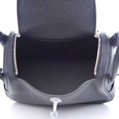 Hermes Taurillon Clemence Mini Lindy 20 Black 5 of 9