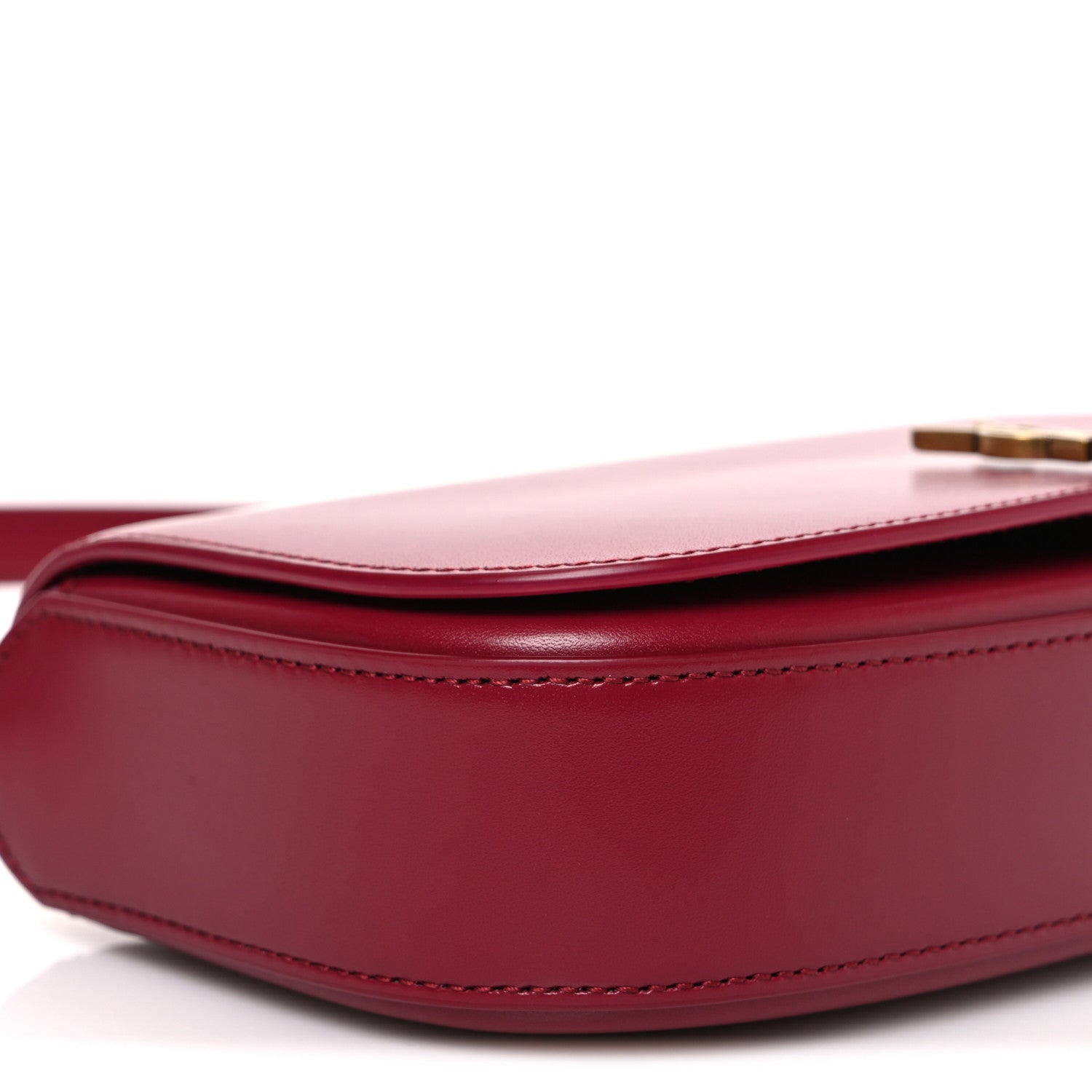 Saint Laurent Box Calfskin Mini Voltaire Shoulder Bag Burgundy 10 of 12