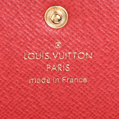 Louis Vuitton Damier Ebene Emilie Wallet Red 6 of 8