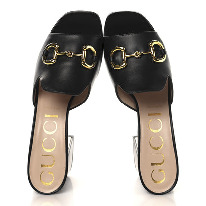 Gucci Nappa Horsebit 75mm Slide Sandals 41.5 Black 2 of 10