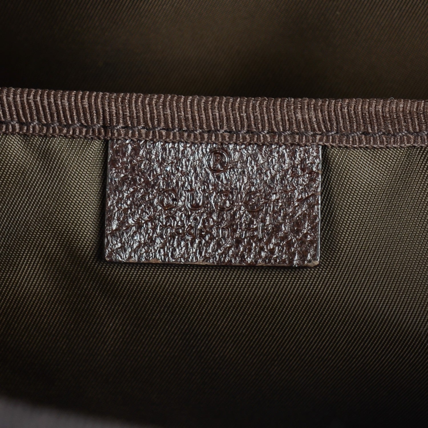 Gucci Monogram Natural Pigskin Large Diaper Bag Beige Ebony Cocoa Dark Chocolate 6 of 7