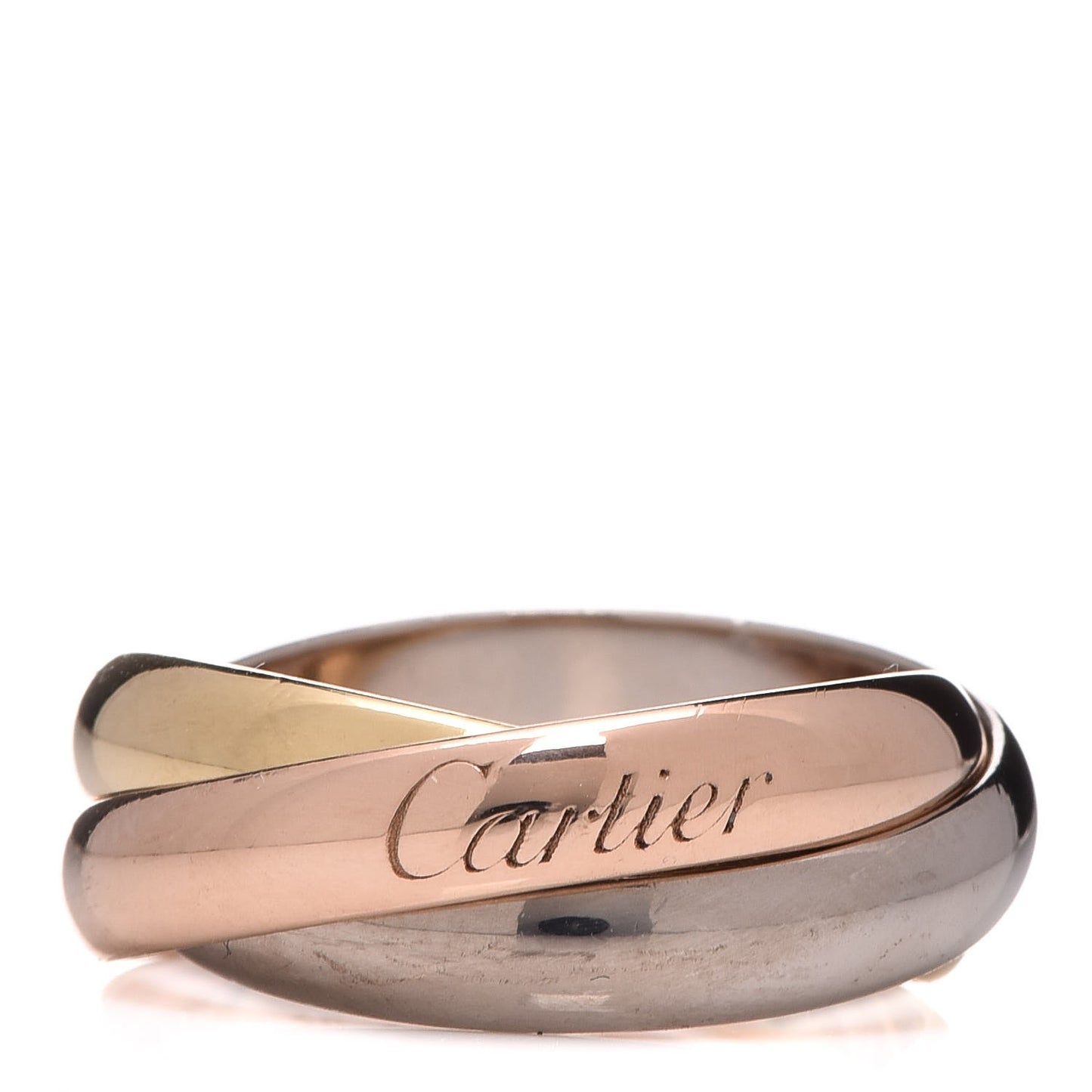 18K Pink Yellow White Gold Classic Trinity Ring 52 6