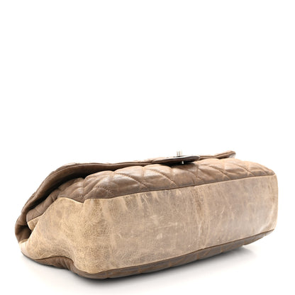 Chanel Iridescent Calfskin In The Mix Jumbo Flap Khaki 4 of 13