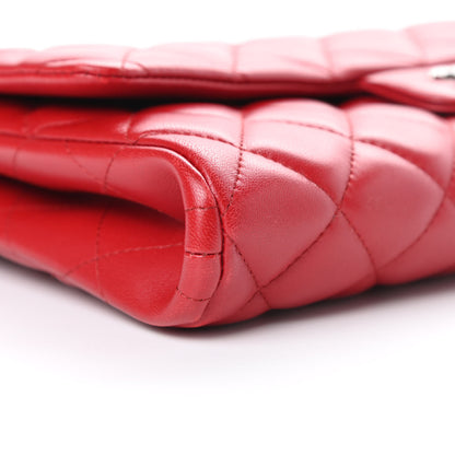 Chanel Lambskin Quilted Clutch With Chain Flap Red 9 of 13