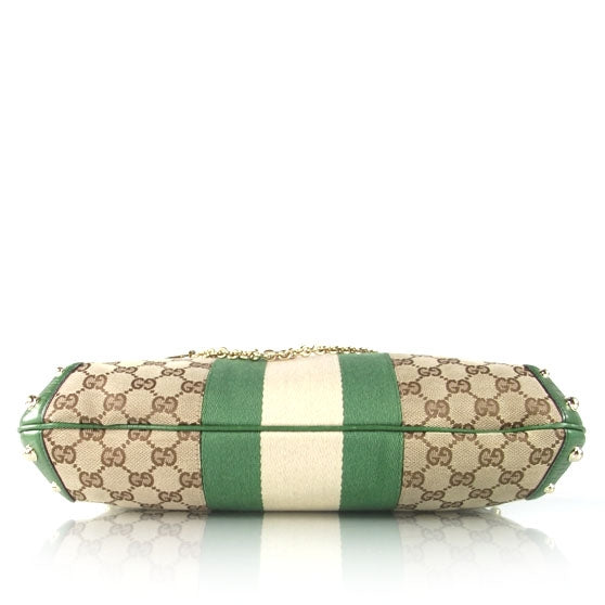 Monogram Large Horsebit Web Shoulder Bag
