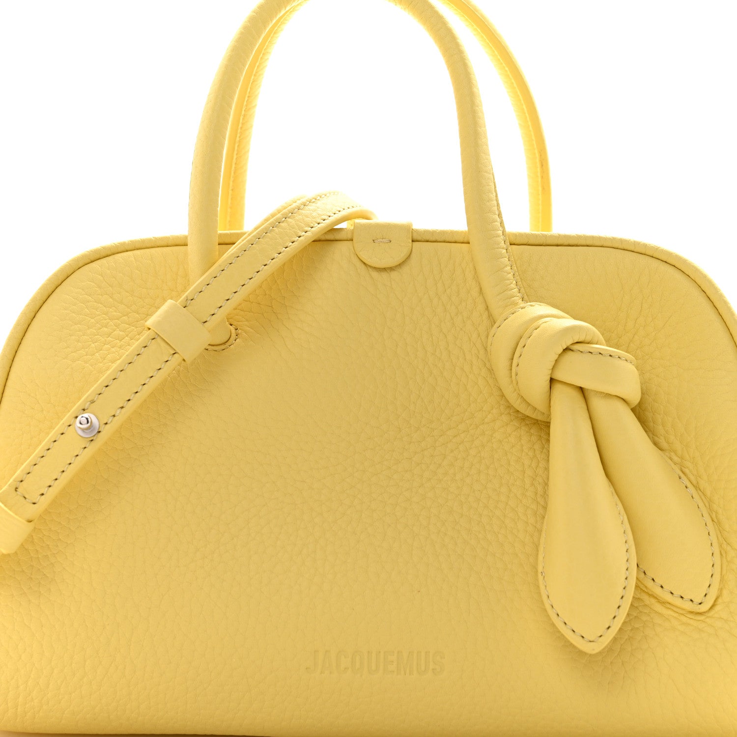 Jacquemus Grained Calfskin Le Petit Turismo Light Yellow 1817807 Jacquemus Grained Calfskin Le Petit Turismo Light Yellow 1817807