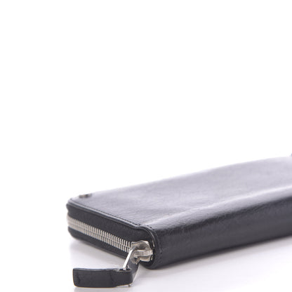 Balenciaga Agneau Arena Nappa Glover Classic Continental Zip Around Wallet Black 5 of 9