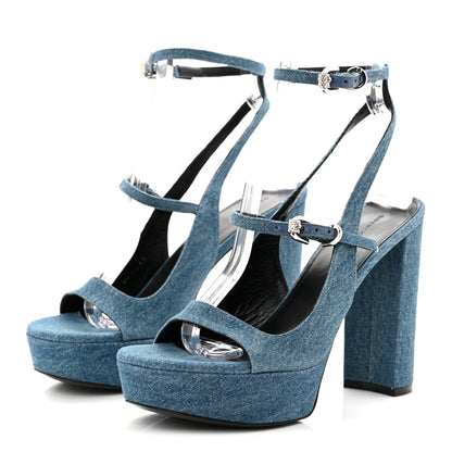 Givenchy Denim Voyou Sandals 39 Medium Blue 4 of 10