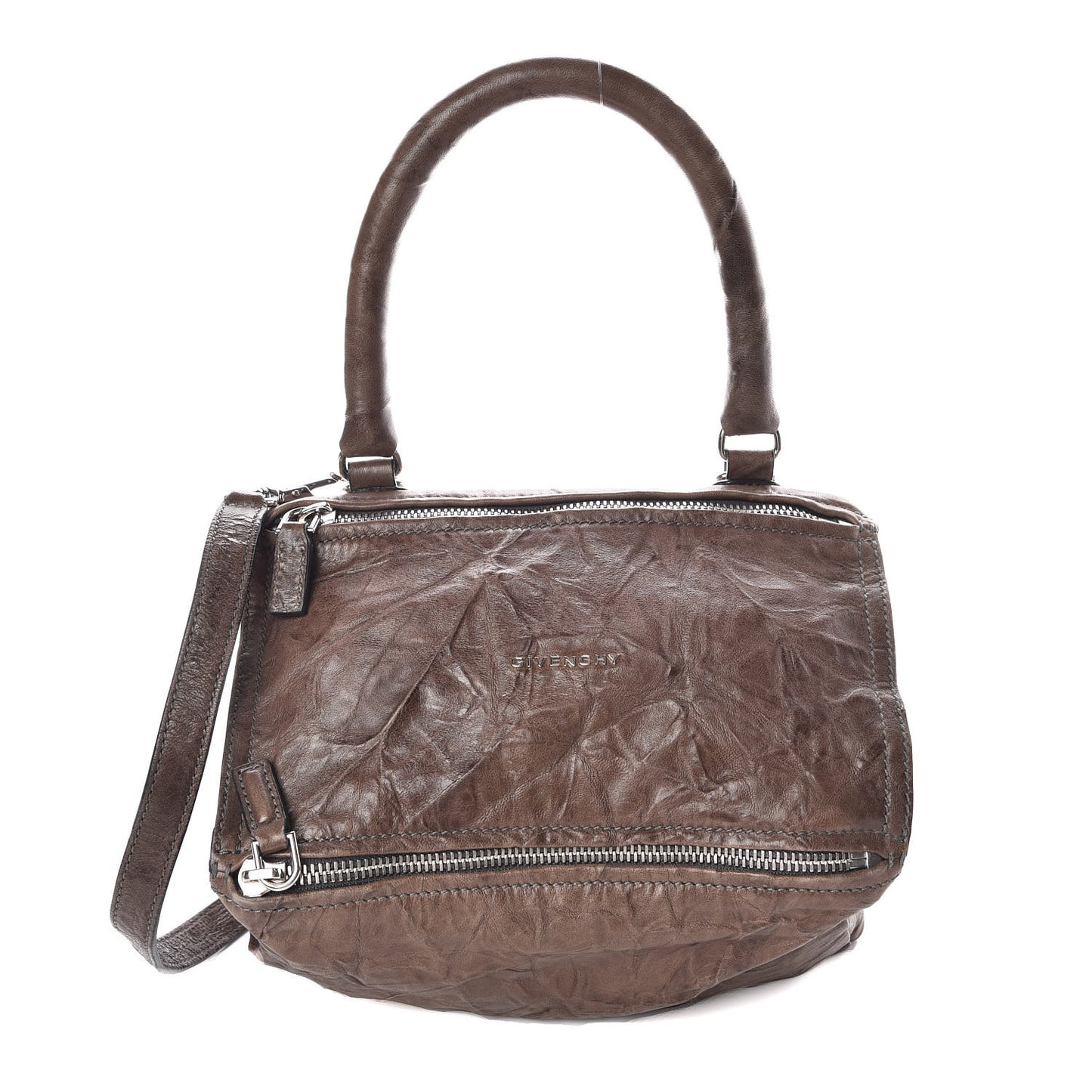 Tumbled Sheepskin Small Pandora Charcoal