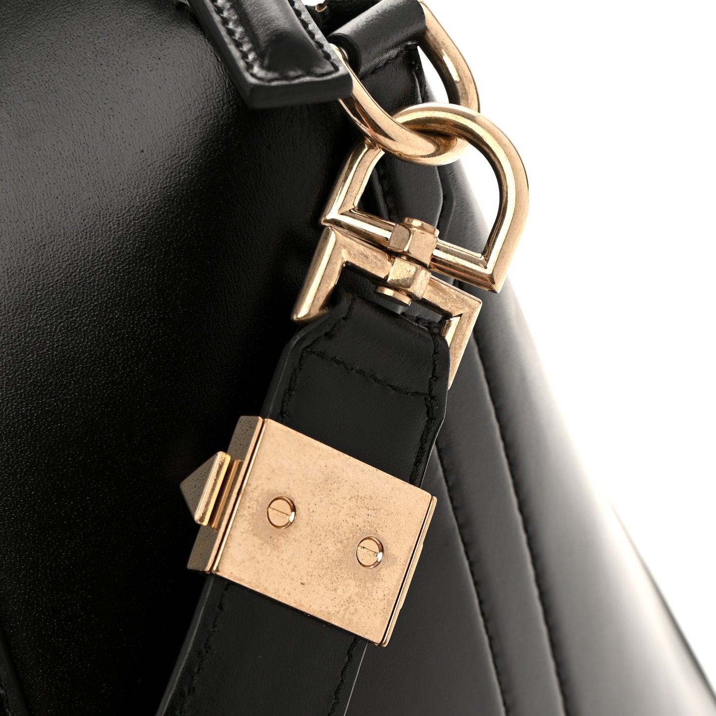 Shiny Lord Calfskin Medium Antigona Black