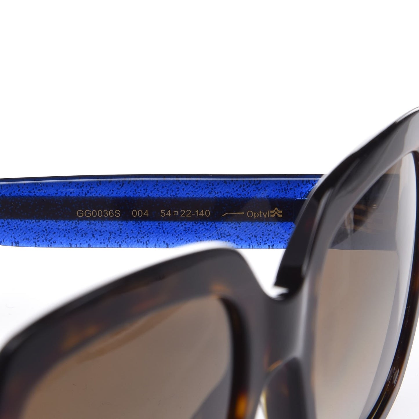 Oversize Square Web GG 0036S Sunglasses Tortoise