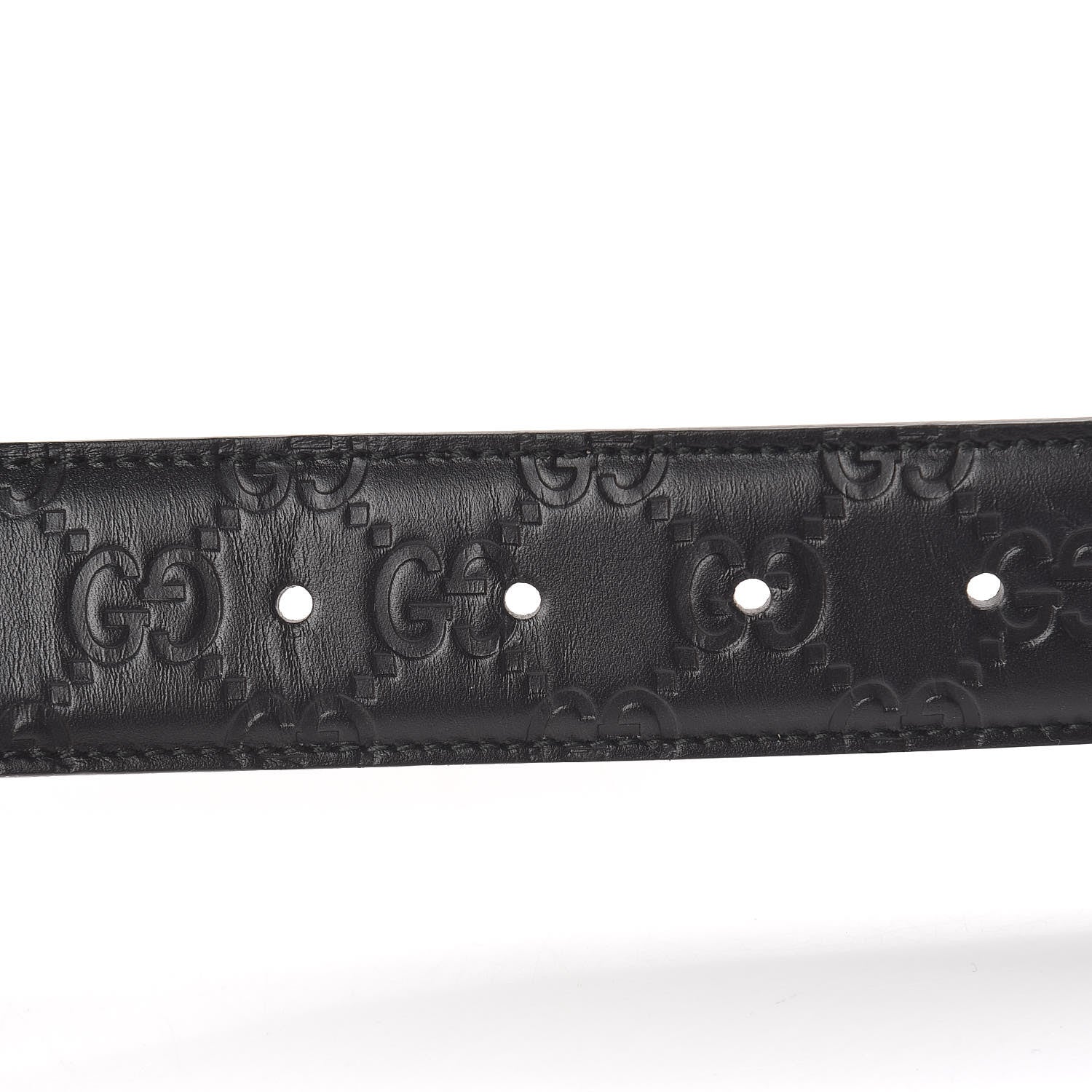 Gucci Guccissima Signature Interlocking G 37mm Belt 90 36 Black 5 of 6