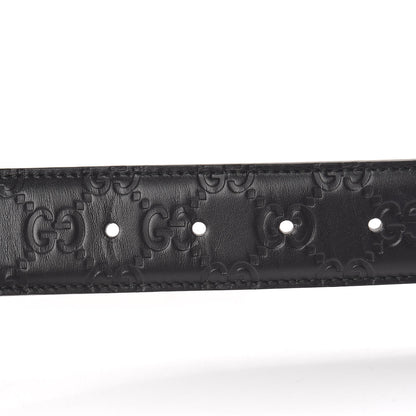 Gucci Guccissima Signature Interlocking G 37mm Belt 90 36 Black 5 of 6