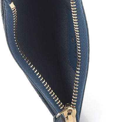 Chanel Metallic Caviar Quilted CC Zip Card Holder Dark Blue 5 of 8