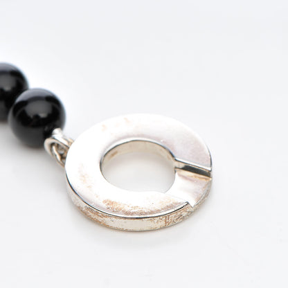 Tiffany Sterling Silver Black Onyx Bead Toggle Bracelet 7 of 7