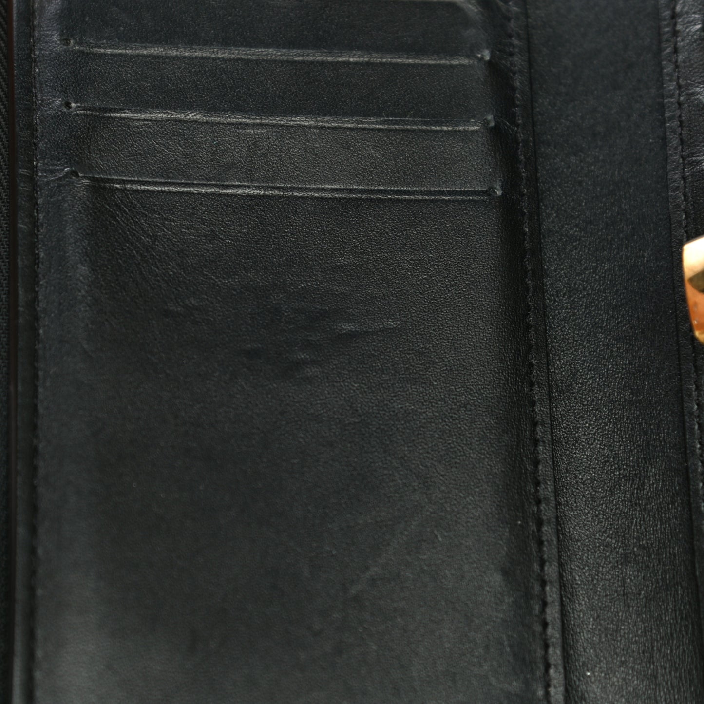 Monogram Flower Lock Compact Wallet Black