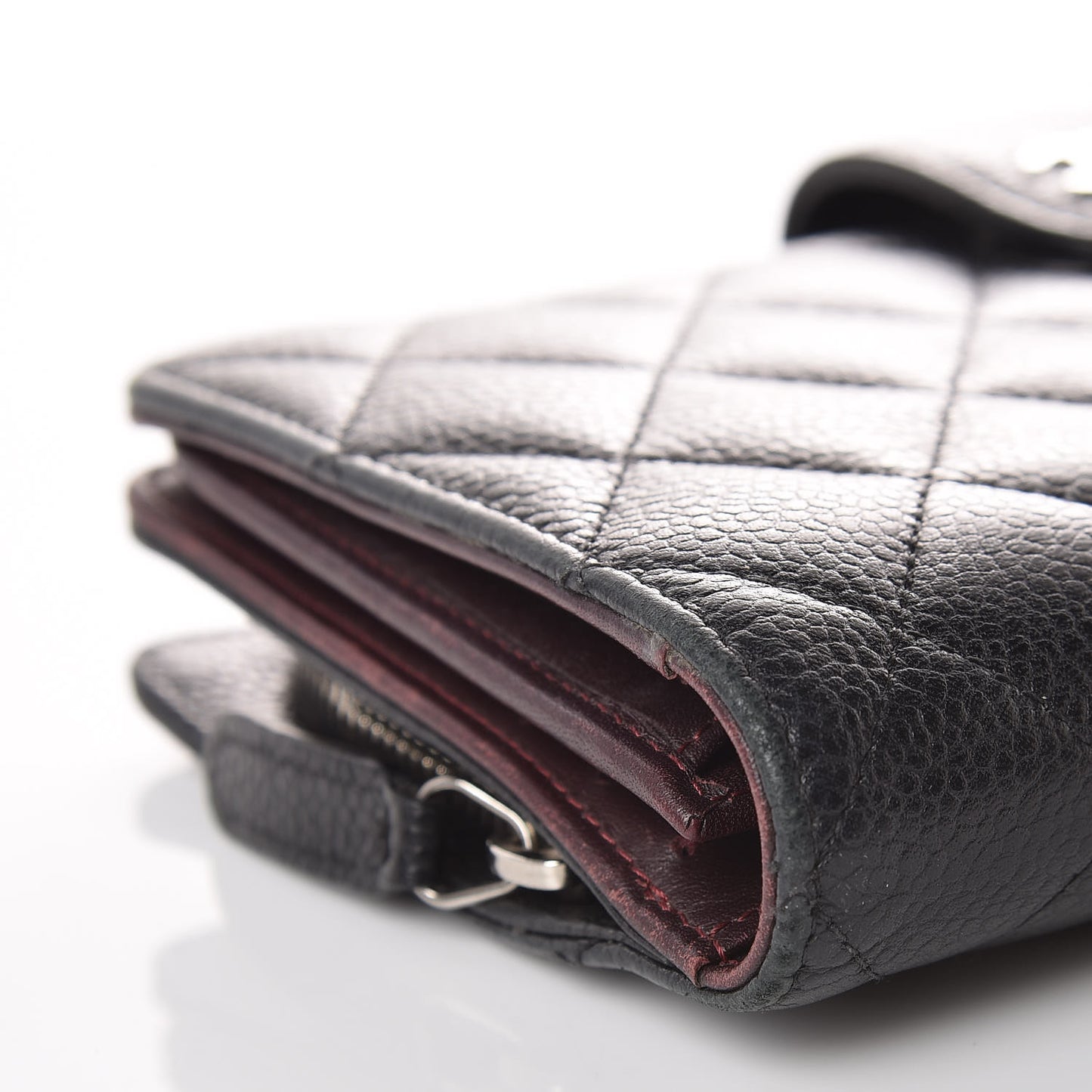 Caviar Quilted CC French Wallet Black