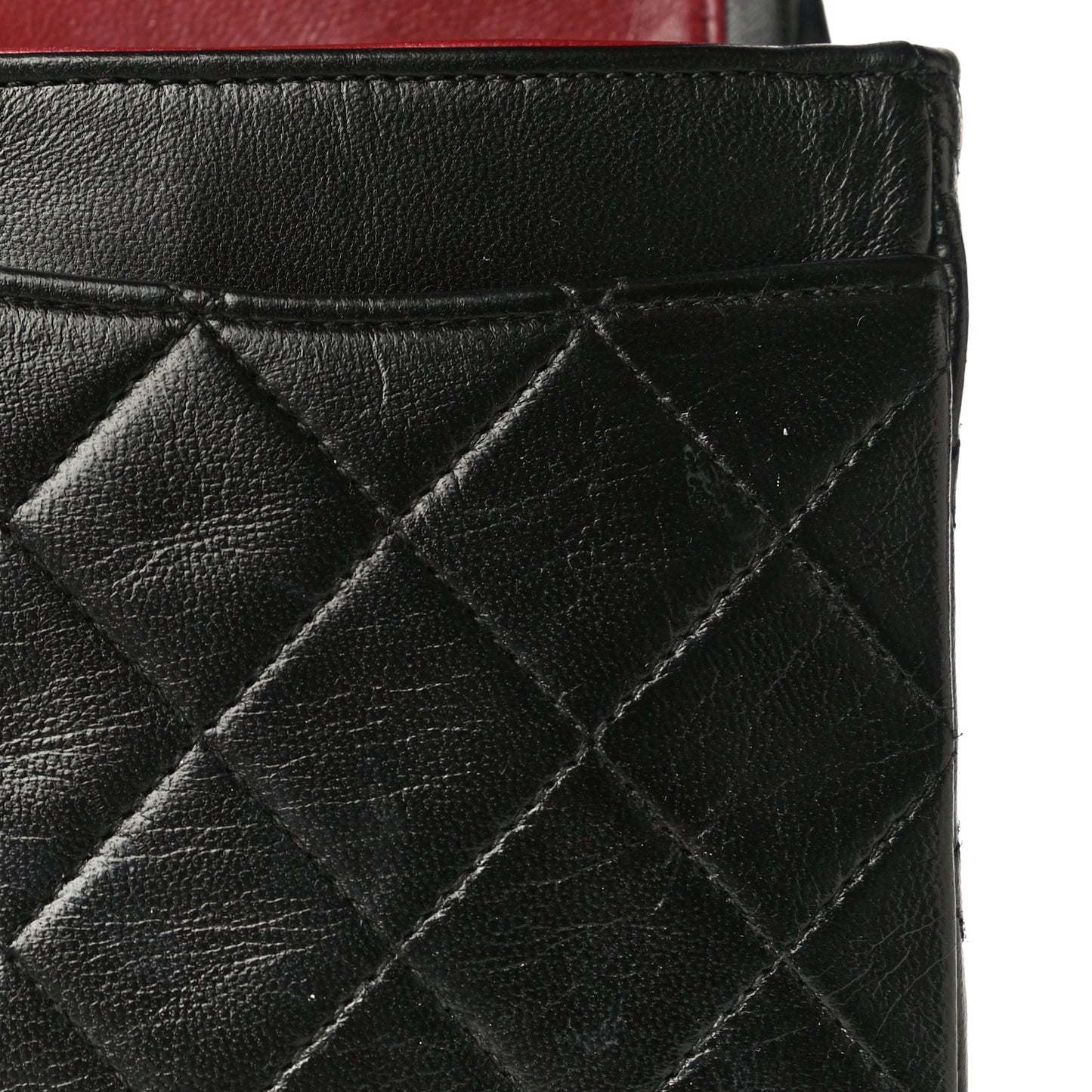 Lambskin Quilted Small Double Flap Black
