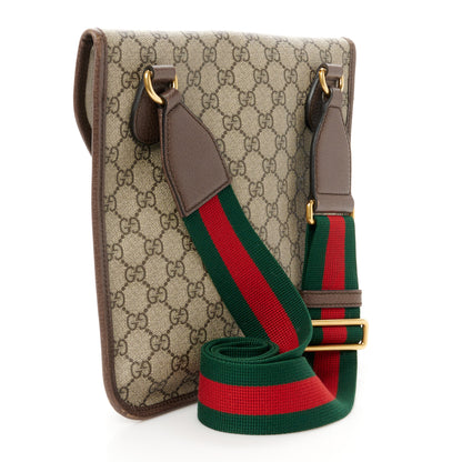 Gucci GG Supreme Monogram Web Medium Neo Vintage Flap Messenger Bag Beige New Acero 3 of 11