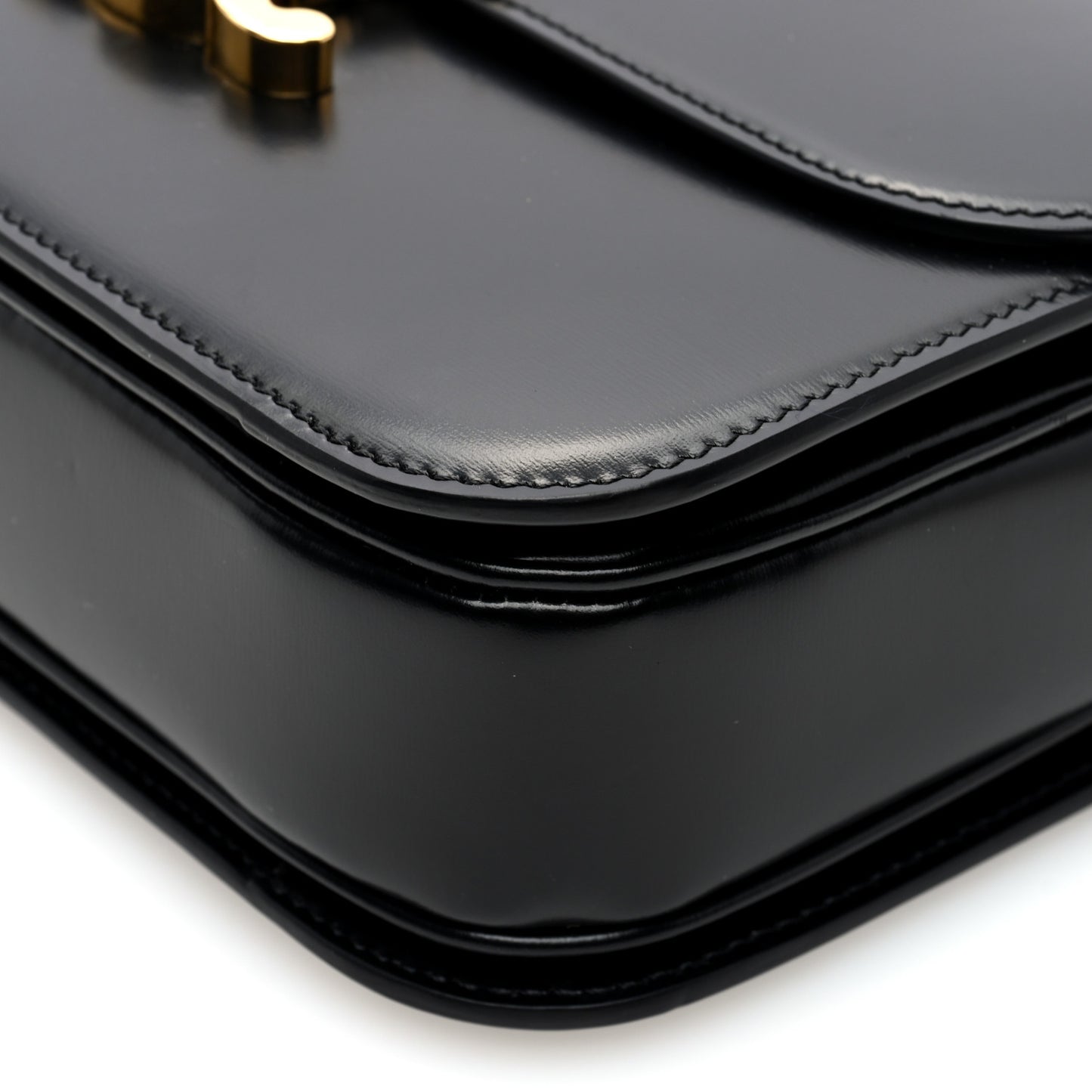 Shiny Calfskin Medium Triomphe Black