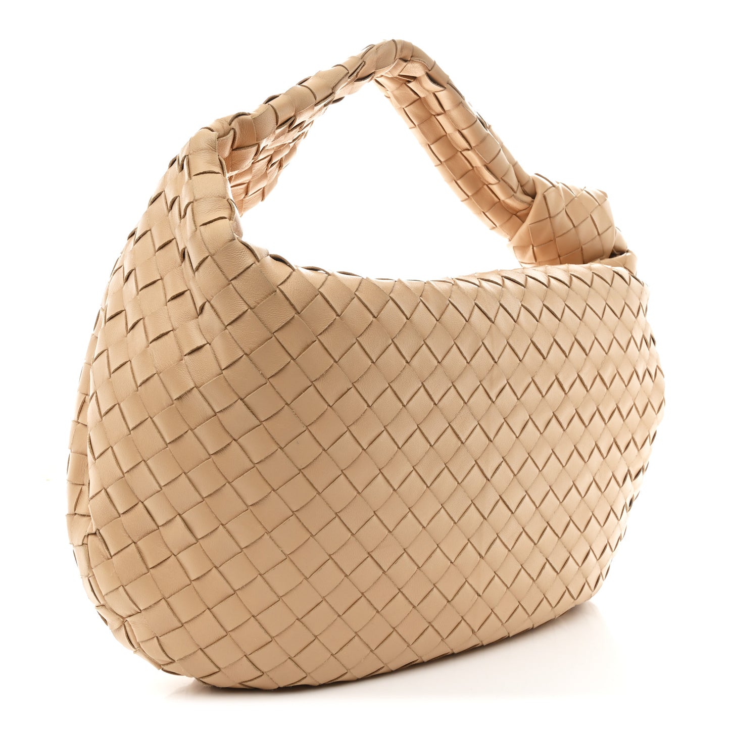 Nappa Intrecciato Small Jodie Hobo Almond