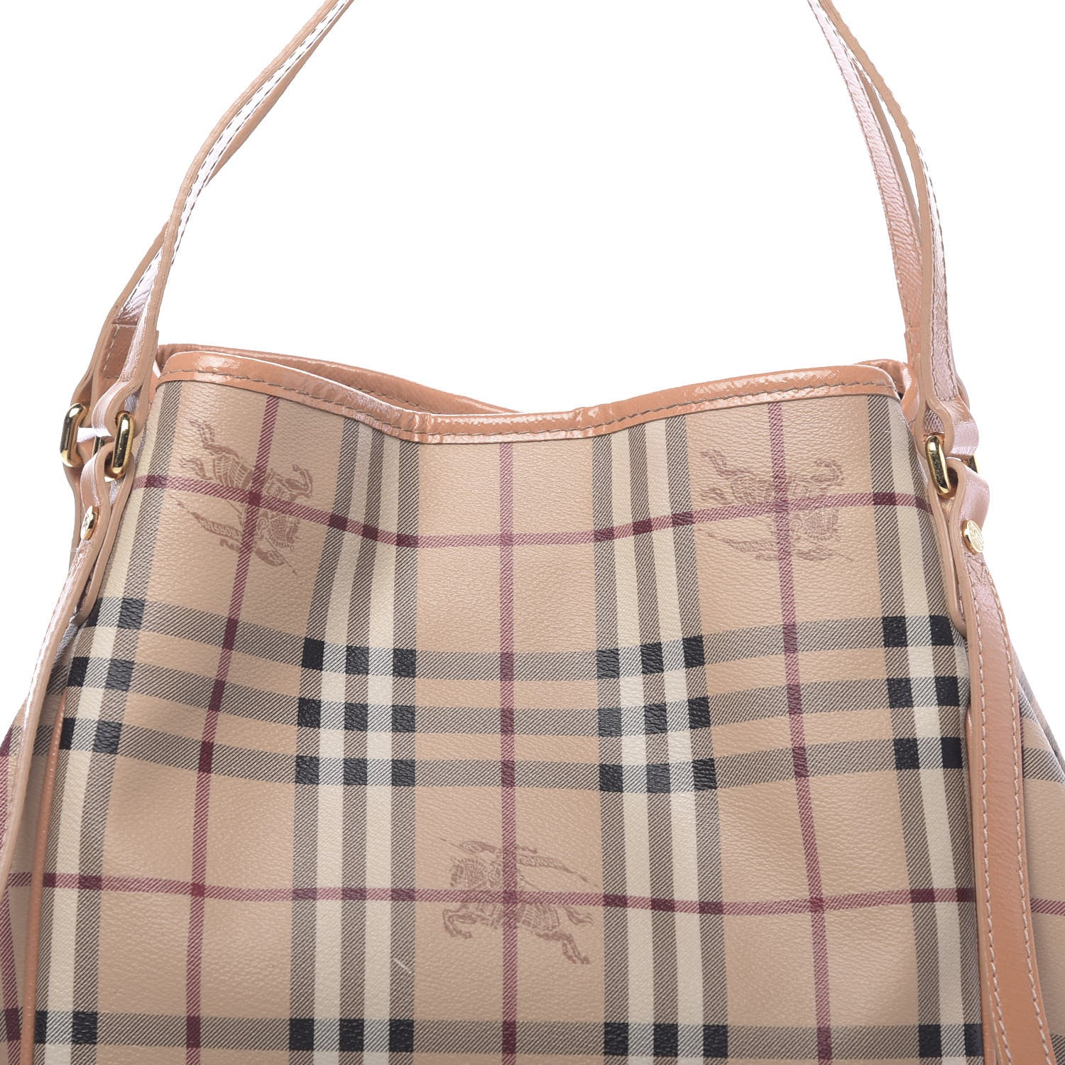 Burberry Haymarket Check Small Canterbury Tote Pale Coral Pink 9 of 14