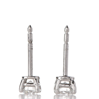 Tiffany Platinum Diamond .60ctw Solitaire Earrings 5 of 7