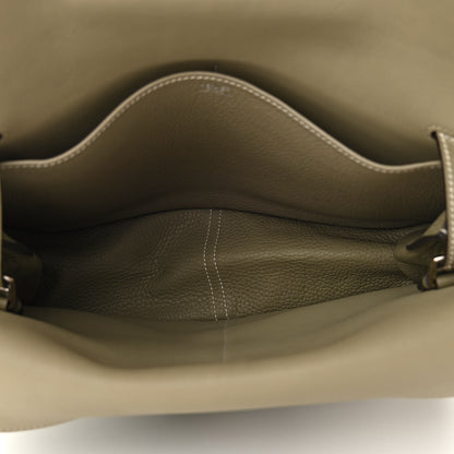 Hermes Taurillon Clemence Halzan 31 GM Sauge 5 of 11