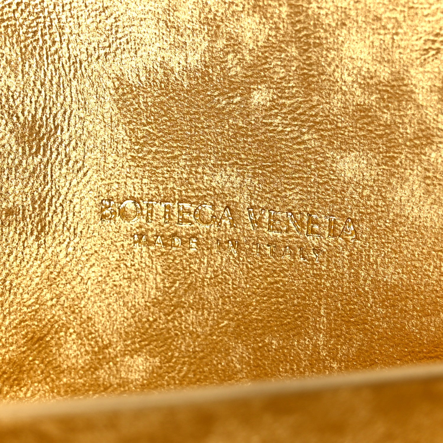 Bottega Veneta Metallic Satin Lambskin Intrecciato Long Andiamo Top Handle Clutch Gold 6 of 8