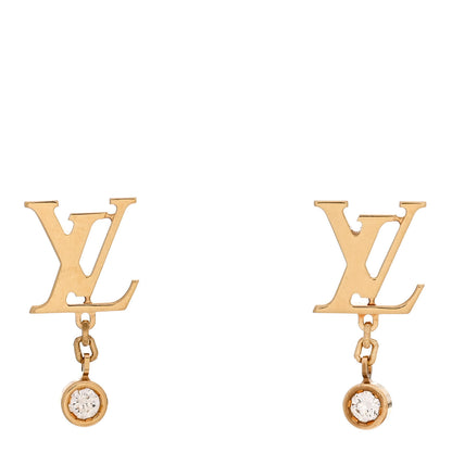 Louis Vuitton 18K Yellow Gold Diamond Idylle Blossom LV Stud Earrings 1 of 5