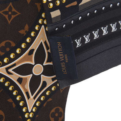 Louis Vuitton Silk Monogram LV World Bandeau Brown 4 of 4