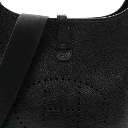 Hermes Taurillon Clemence Evelyne II PM Black 8 of 10
