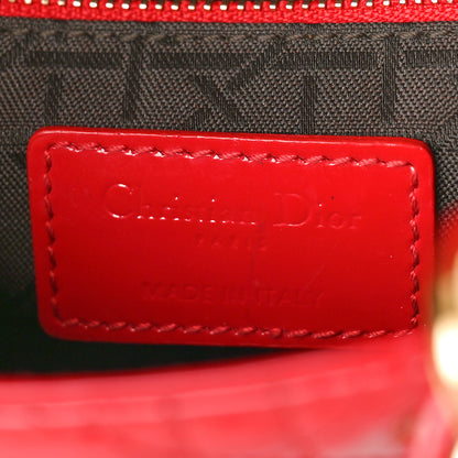 Christian Dior Patent Cannage Mini Lady Dior Red 6 of 10